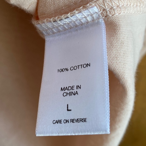 NY & COMPANY Top T-Shirt Sequin 3/4 Sleeves Scoop Neck Pink Large - Picture 8 of 11